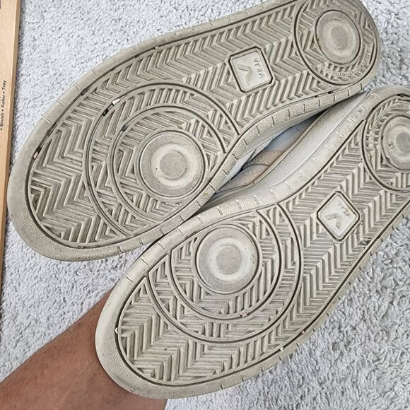 Veja T2 authentic VG modern white Faded leather court sneakers trainers 9 USA - Picture 5 of 7